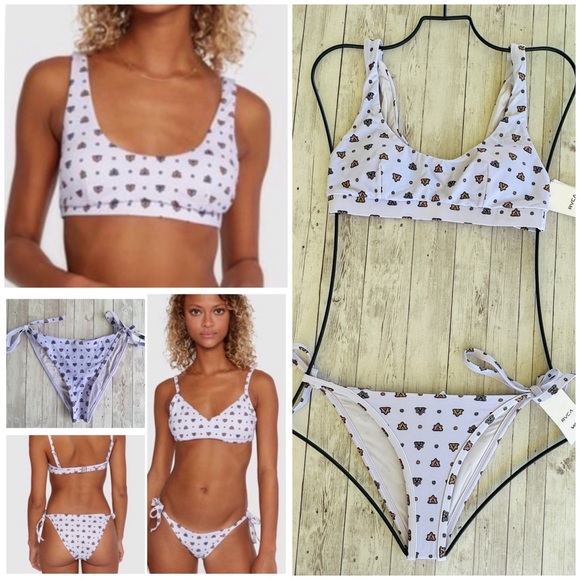 RVCA Foulard Tie Side Bralette Bikini - Picture 1 of 9